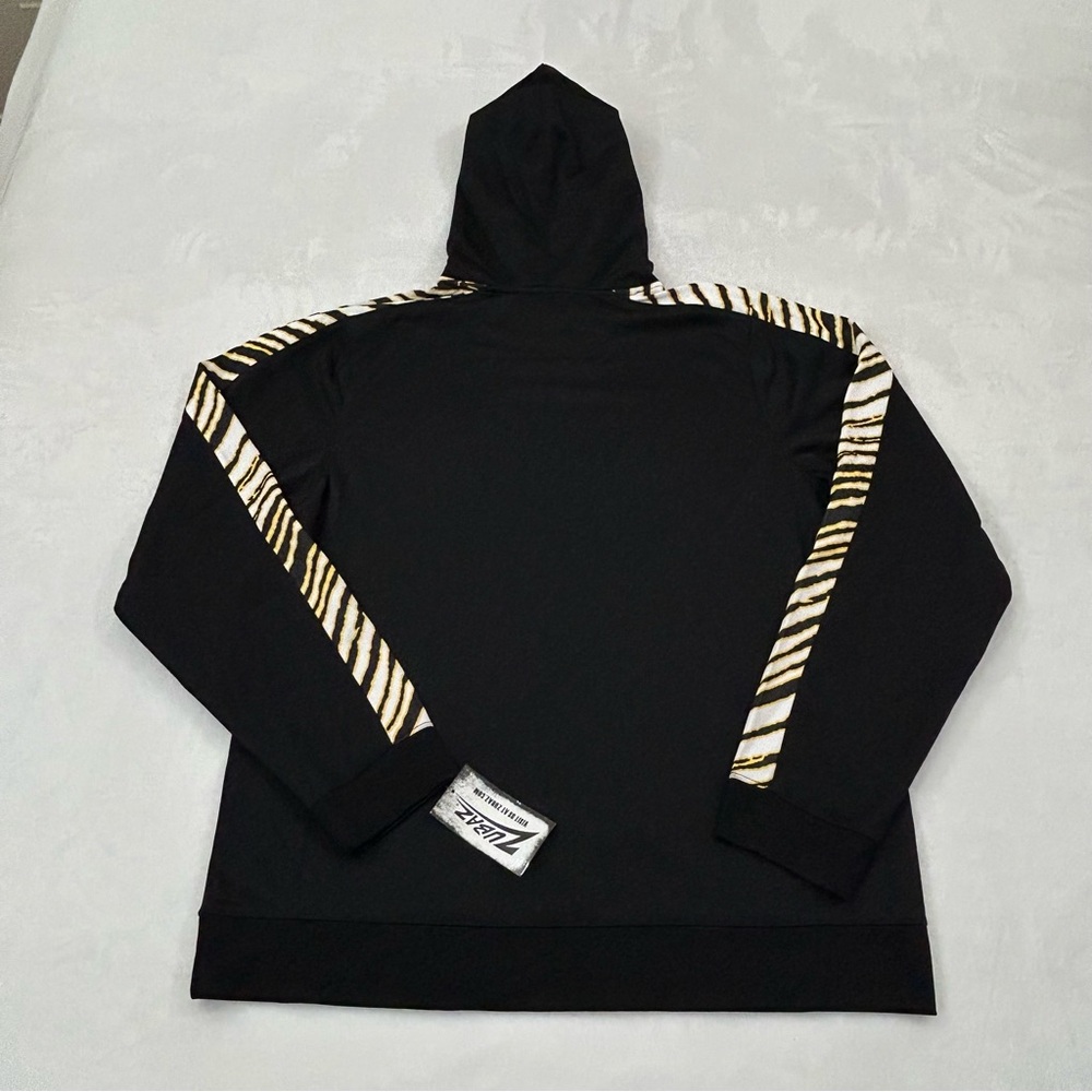 Labatt Blue Canadian Pilsner Beer Zubaz Black Performance Hoodie Sweatshirt Sz L - Picture 9 of 9